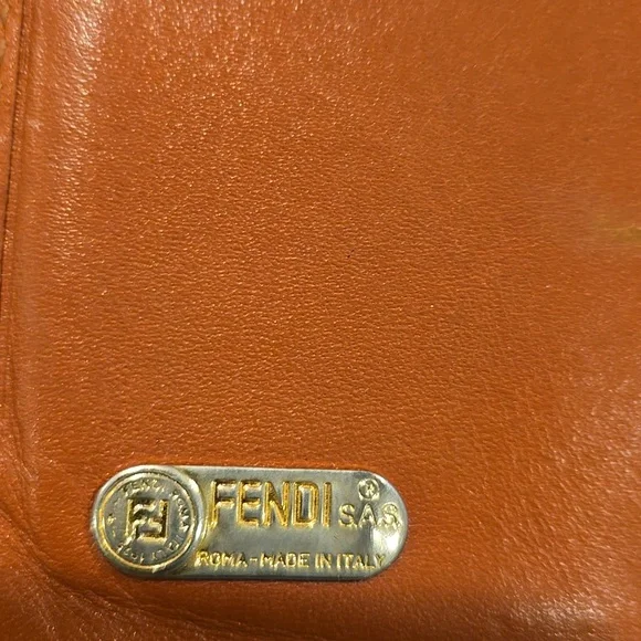 Fendi Kisslock Rehab Wallet Brown and Black Striped - Picture 6 of 16